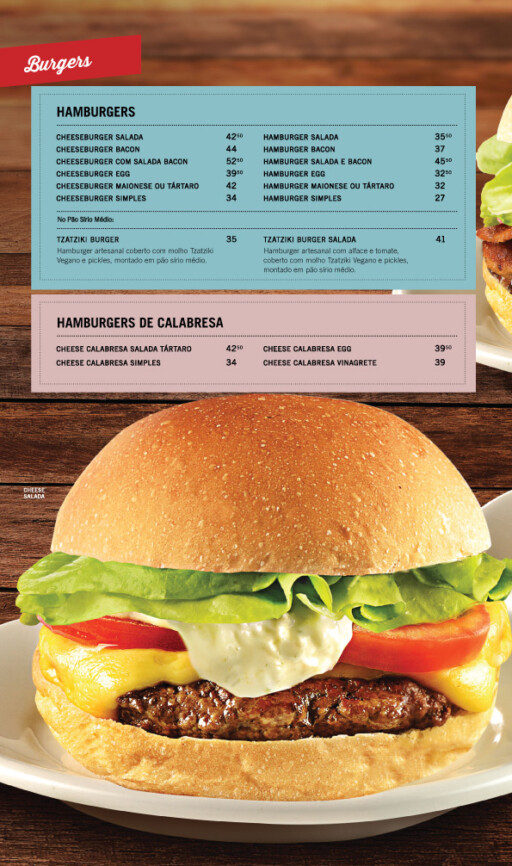 Achapa Hamburgers Cardápio
