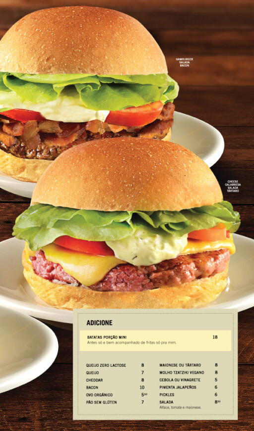Achapa Hamburgers Cardápio